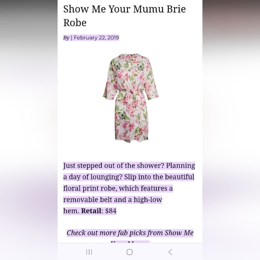 Show Me Your MuMu Kimono Robe Cover Up One Size Small Med Lrg Garden Floral Belt - Picture 10 of 15